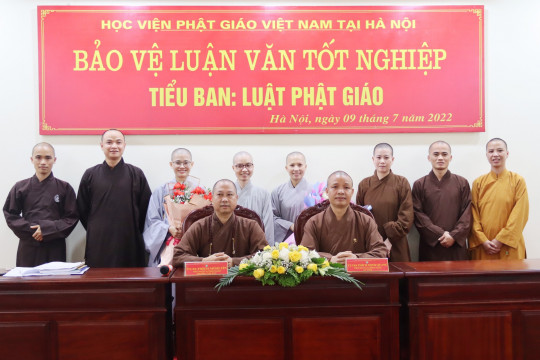 20 Tăng Ni sinh xuất sắc bảo vệ Luận văn Tốt nghiệp hệ Cử nhân Phật học tại Học viện Phật giáo Hà Nội