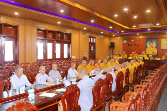 Vĩnh Long: Hội nghị hiệp thương suy cử tân Hiệu trưởng, Ban Giám hiệu - Trường Trung cấp Phật học tỉnh Vĩnh Long (mới) s