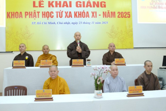 Học viện Phật giáo VN tại TP.HCM khai giảng khoa Phật học từ xa khóa XI (2025-2029)