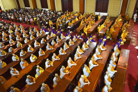 Trang nghiêm Đại lễ Vu lan Phật lịch 2566 tại Học viện Phật giáo Hà Nội.