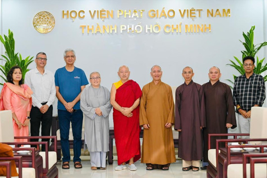 Học viện PGVN TPHCM đón tiếp phái đoàn phái đoàn học giả Ấn Độ