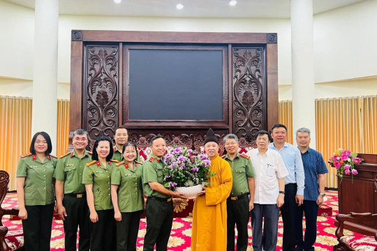 Đoàn lãnh đạo Học viện Chính trị Công an Nhân dân tới thăm và chuẩn bị cho Hội thảo giữa hai Học viện.
