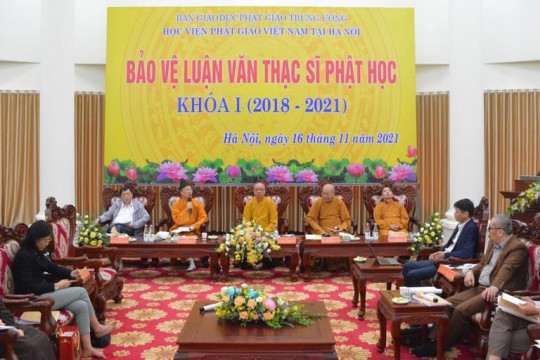4 học viên bảo vệ thành công luận văn tốt nghiệp Thạc sĩ Phật học tại Học viện Phật giáo Hà Nội