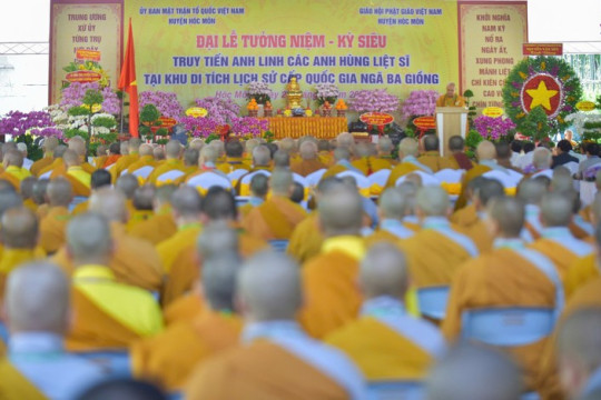 Trọng thể Lễ tưởng niệm các anh hùng, liệt sĩ tại Di tích Quốc gia Ngã Ba Giồng (Hóc Môn, TP.HCM)